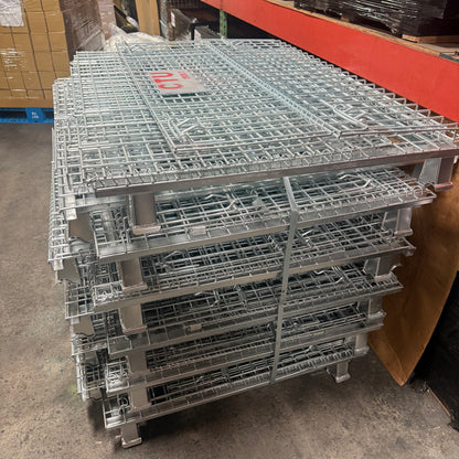 Collapsible Wire Container - 46 x 40 x 35" LOT of FIVE (5)