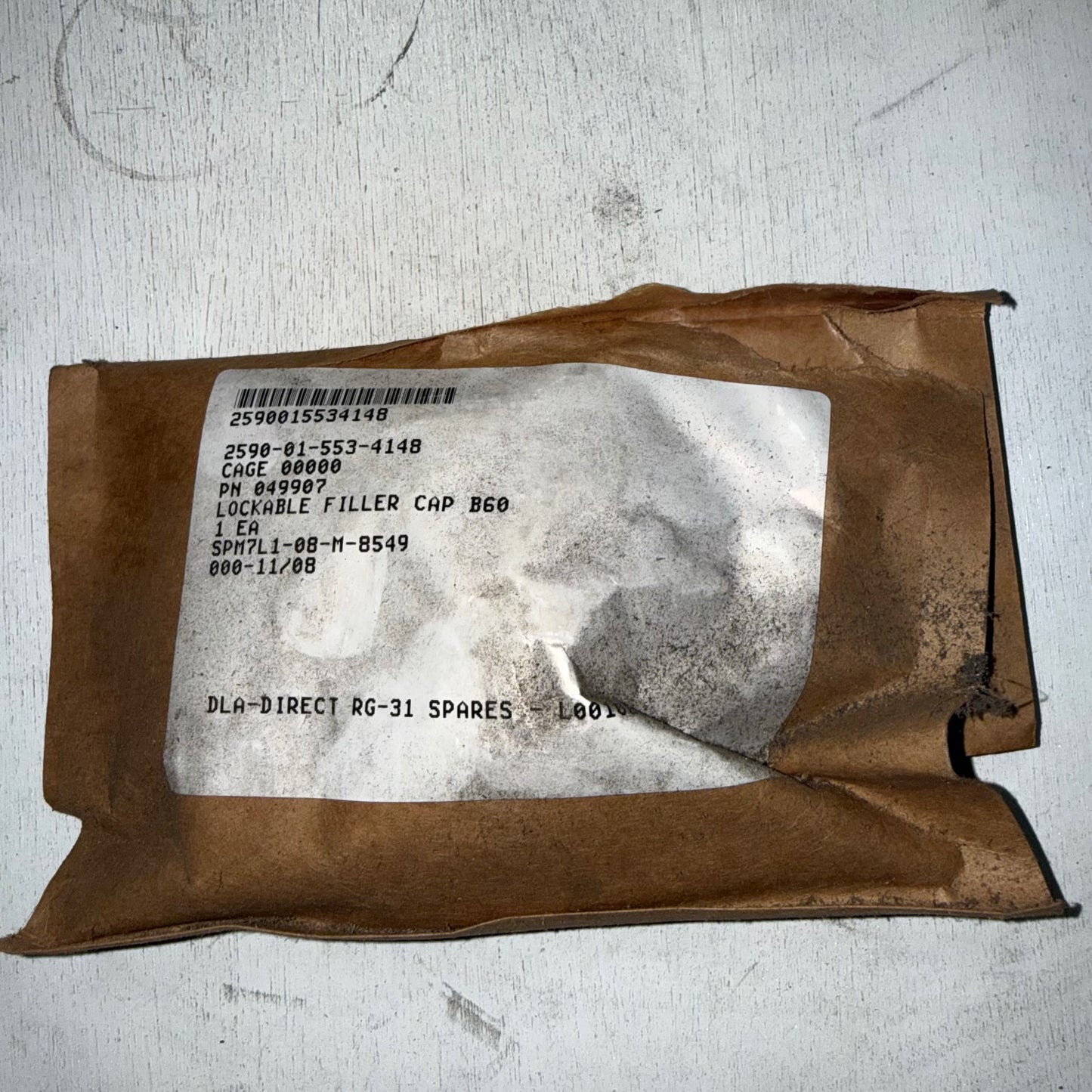 Cap, Lockable Filler B60 2590-01-553-4148 , 049907