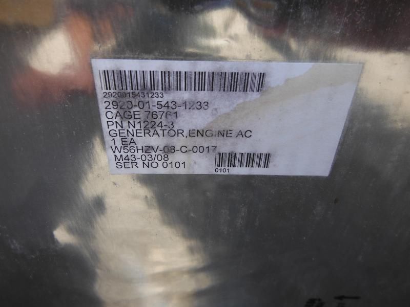 Generator w/Regulator, 200amp, 14/28v 2920015431233 , N1224-3
