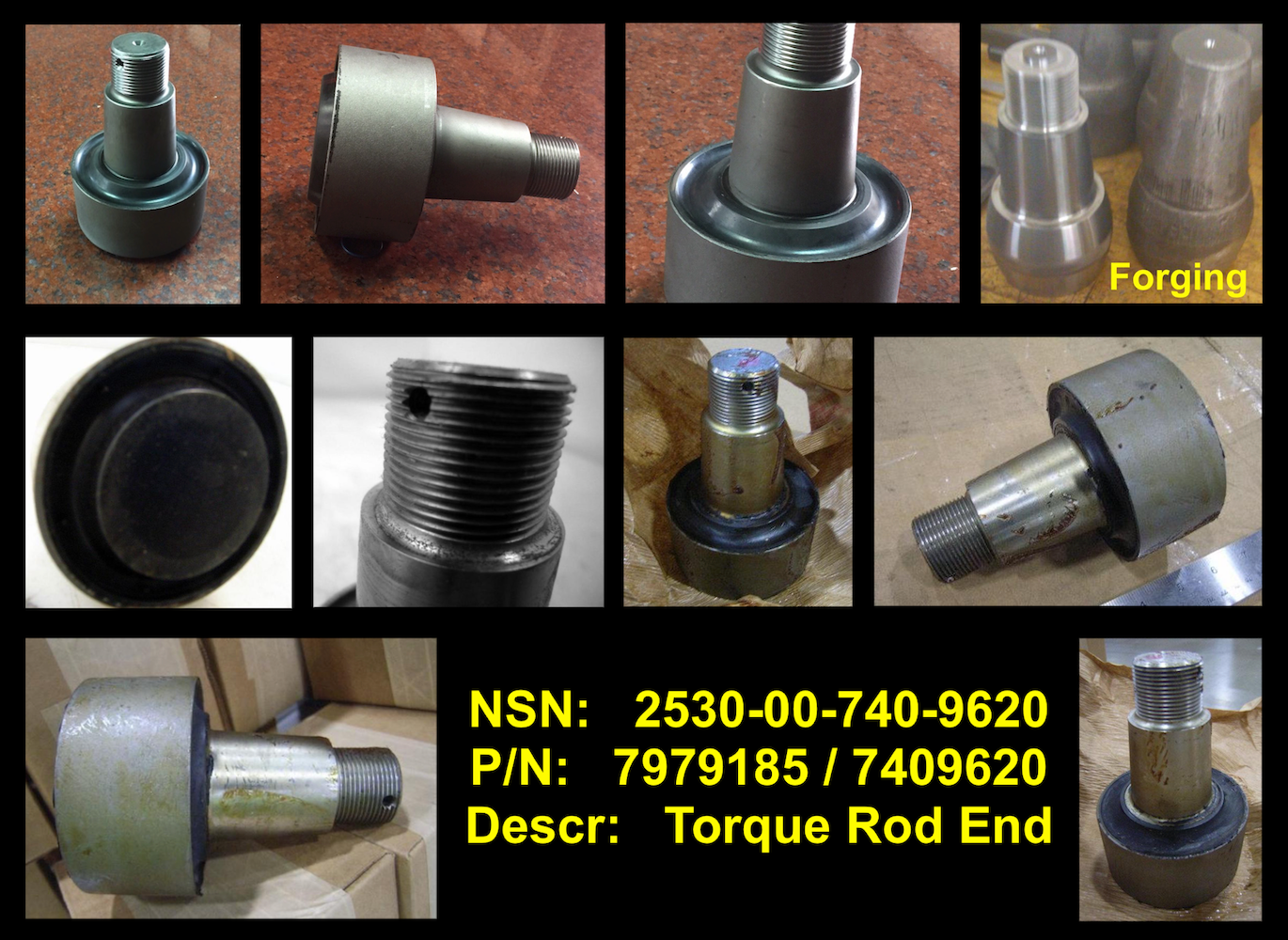 4 each Torque Rod End / Insert; M939 M800 5TON ; 2530007409620 7979185 A2110L116