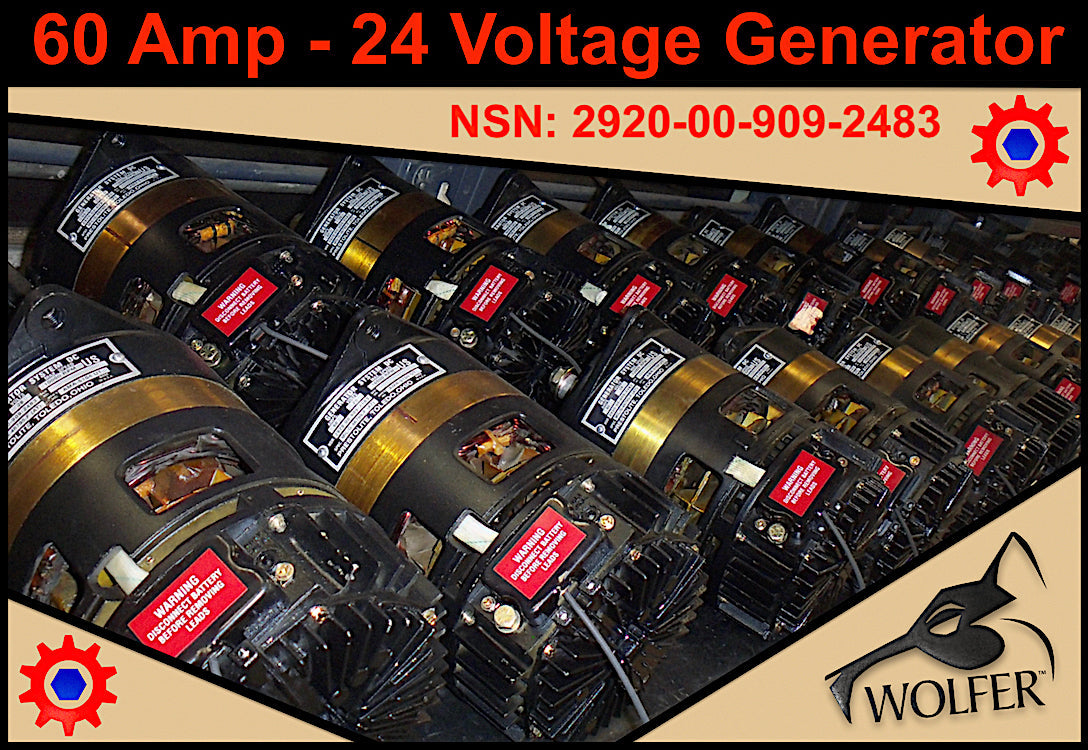 Generator, 60amp (24v) Single Voltage 2920-00-909-2483 10929868 5741149 5717244