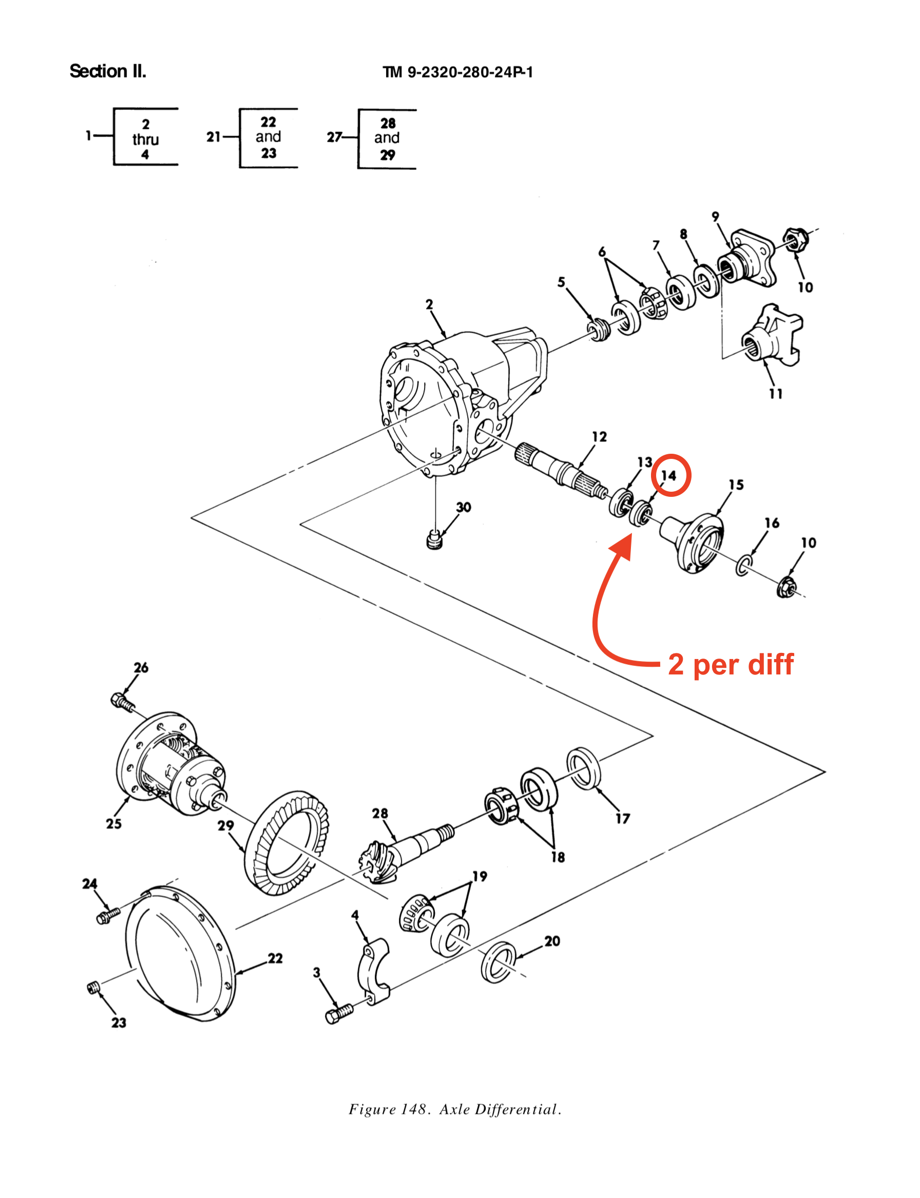 2 each - Differential Output Pinion Seals; Mil. Hummer; 5330011748145 6009472