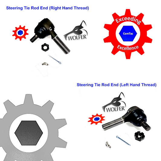 LH & RH TIE ROD ENDS (Early Style Straight) Hummer ; LH 12338311-1 & RH 12338311-2