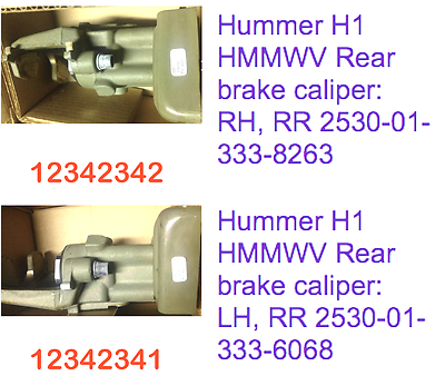 Complete Brake Caliper Kit , Humvee , 12342341 / 12342342 / 5745452 / 5745454