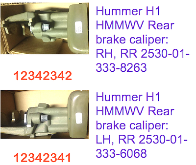 Complete Brake Caliper Kit , Hummer , 12342341 / 12342342 / 5745452 / 5745454