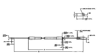 CABLE, PARKING BRAKE, RH (68") MIL. HUMMER; 2590-01-323-5153 12341898-3 15541802