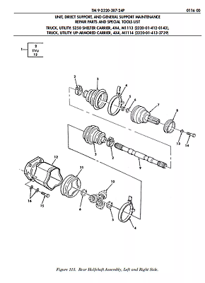 12K Half-Shaft - FRONT RH; Hummer M1097A2 ; 12460369-2 2520014231947 RCSK17028-2