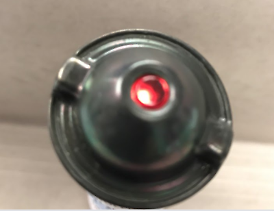 RED LENS w/hole thru GREEN CAP for INDICATOR LIGHT ;  7358622  6210-00-299-5564