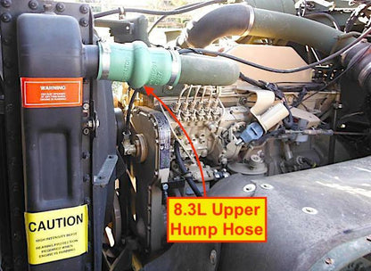 Hump Hose, Upper Radiator (8.3L Engine); M939A2 5TON ; 20510481 4720-01-279-3169