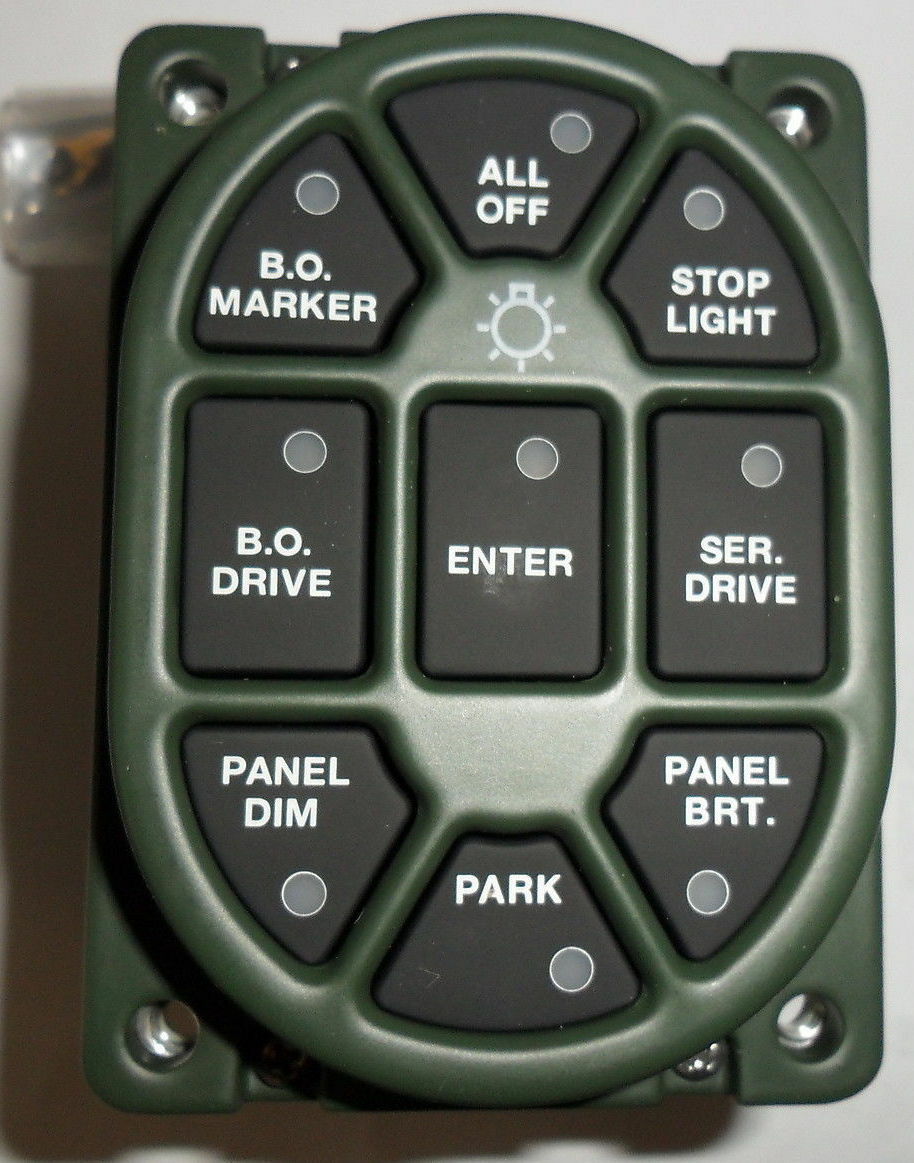 SWITCH , 24V MASTER LIGHT {Button Digital); Common ; 12484558  5930-01-491-9893