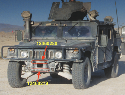 Upper & Lower(Brush Guard to Bumper)Brackets ; Hummer Humv ; 12460279 & 12460280