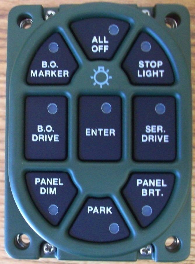 SWITCH , 24V MASTER LIGHT {Button Digital); Common ; 12484558  5930-01-491-9893