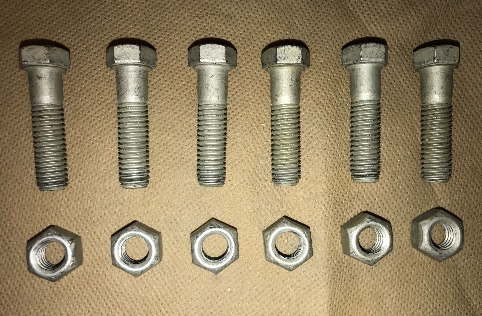 6 each- Bolts and Nuts for Tie/Radius Rod Clamp Loops ; HUMMER ; 9422299 9419079