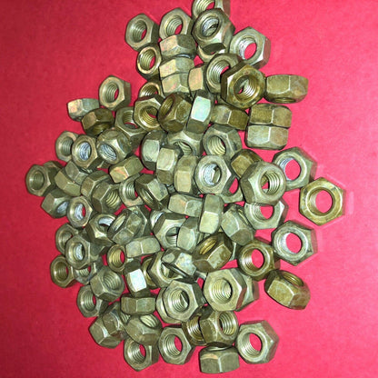 100 each- M8x1.25mm Organic Zinc Plated Prevailing Torque Self-Locking Lock Nuts