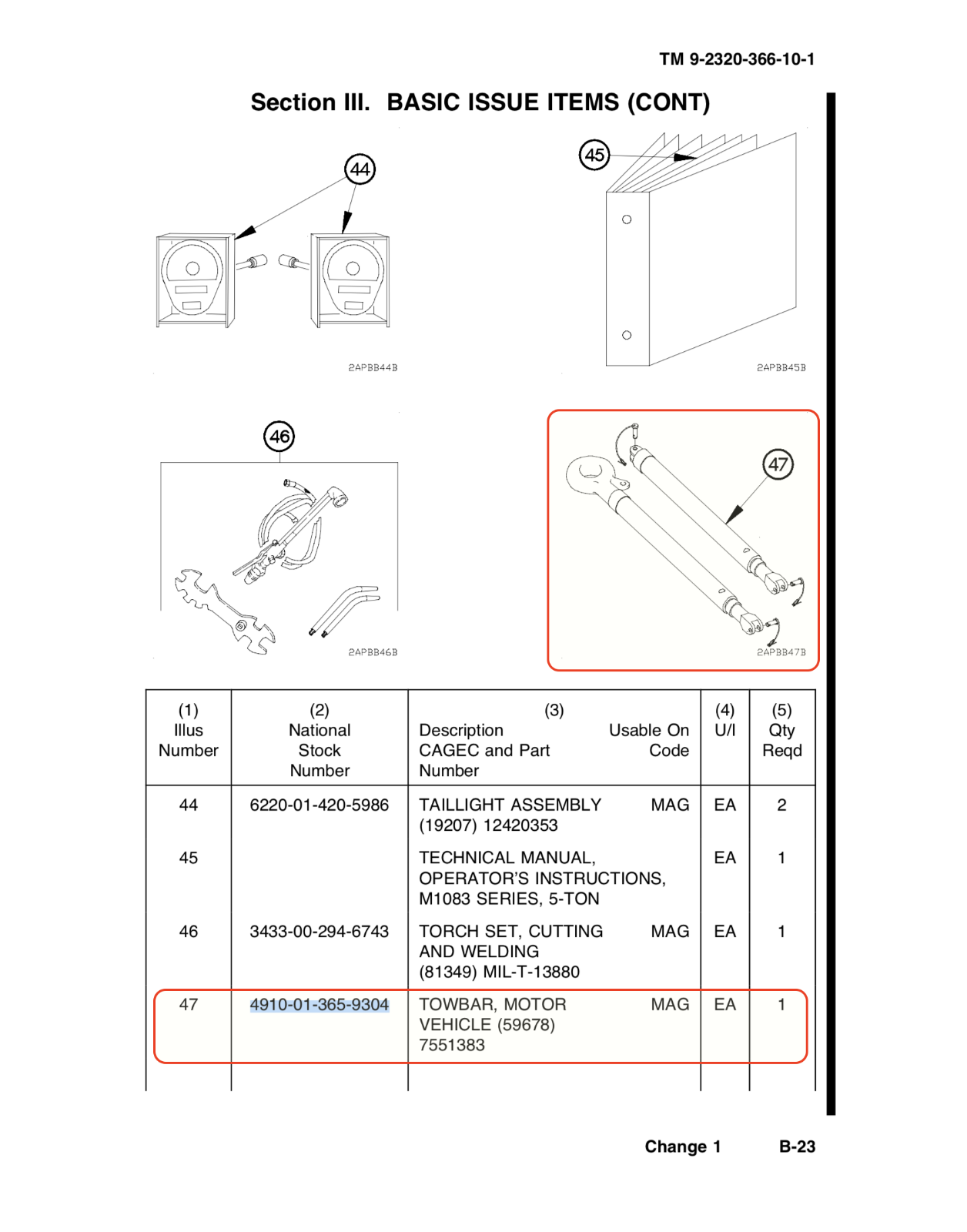 TOW BAR - Military Meduim Truck; M998 Humvee LMTV M35 ; 7551383 4910-01-365-9304