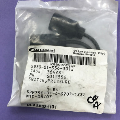 SWITCH, AC LOW PRESSURE OEM ; Hummer M1114 ; 5930-01-536-3012 6015556 4109206