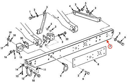 AIRLIFT REAR BUMPER ; M998  Hummer ; 12469405 2540-01-196-4920  5578355 12338218