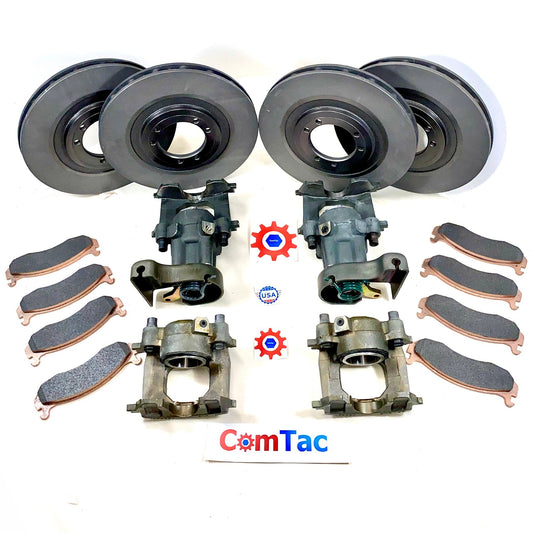 10K Full Brake System Kit *New* Hummer - Rotors-Vented, Calipers, Brake-pads