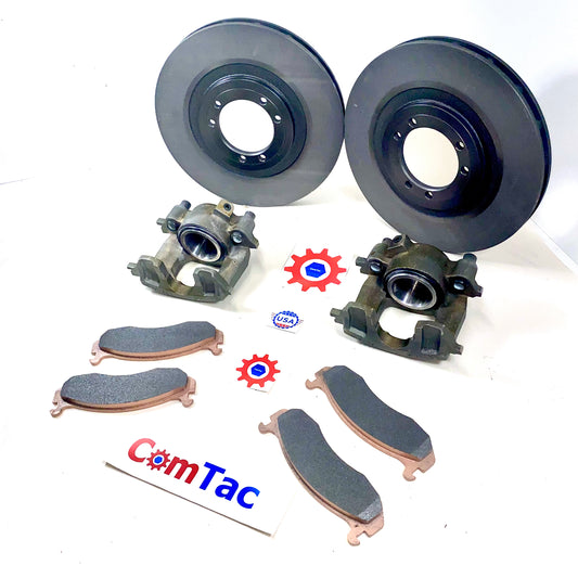 Brake System Kit Full Front *New* Hummer - Rotors-12k-Vented Calipers Brake-pads