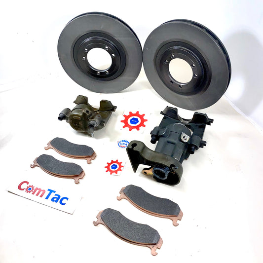 Brake System Kit Full Left Side*New*Hummer Rotors-12k-Vented Calipers Brake-pads