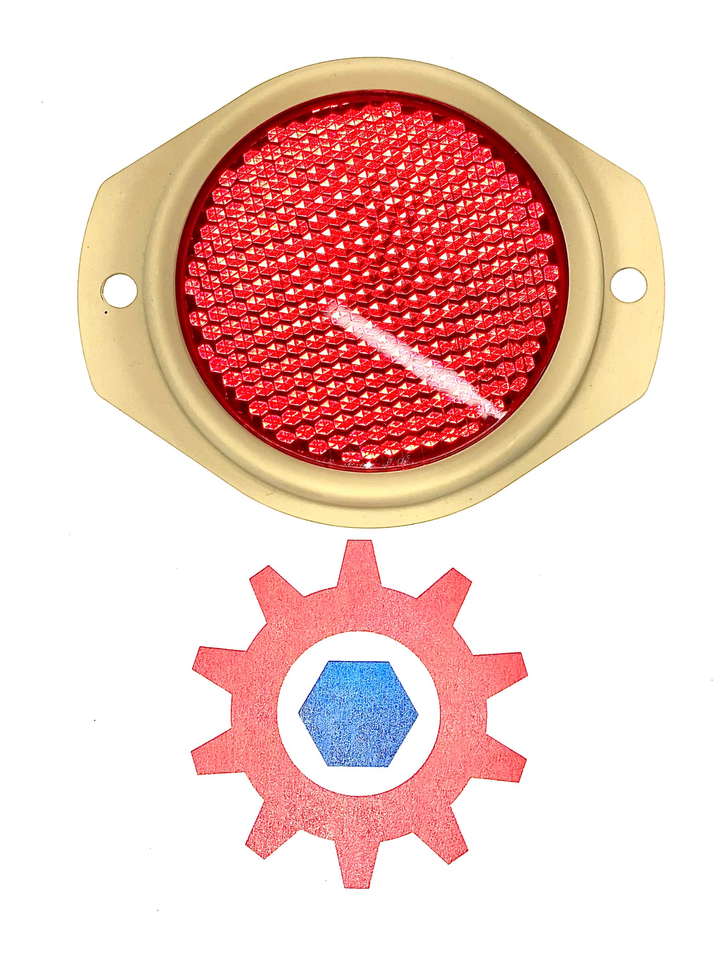 4 each - Reflector-RED (686 TAN FRAME); M998 HUMVEE ; 12342500-1 9905-01-478-4267