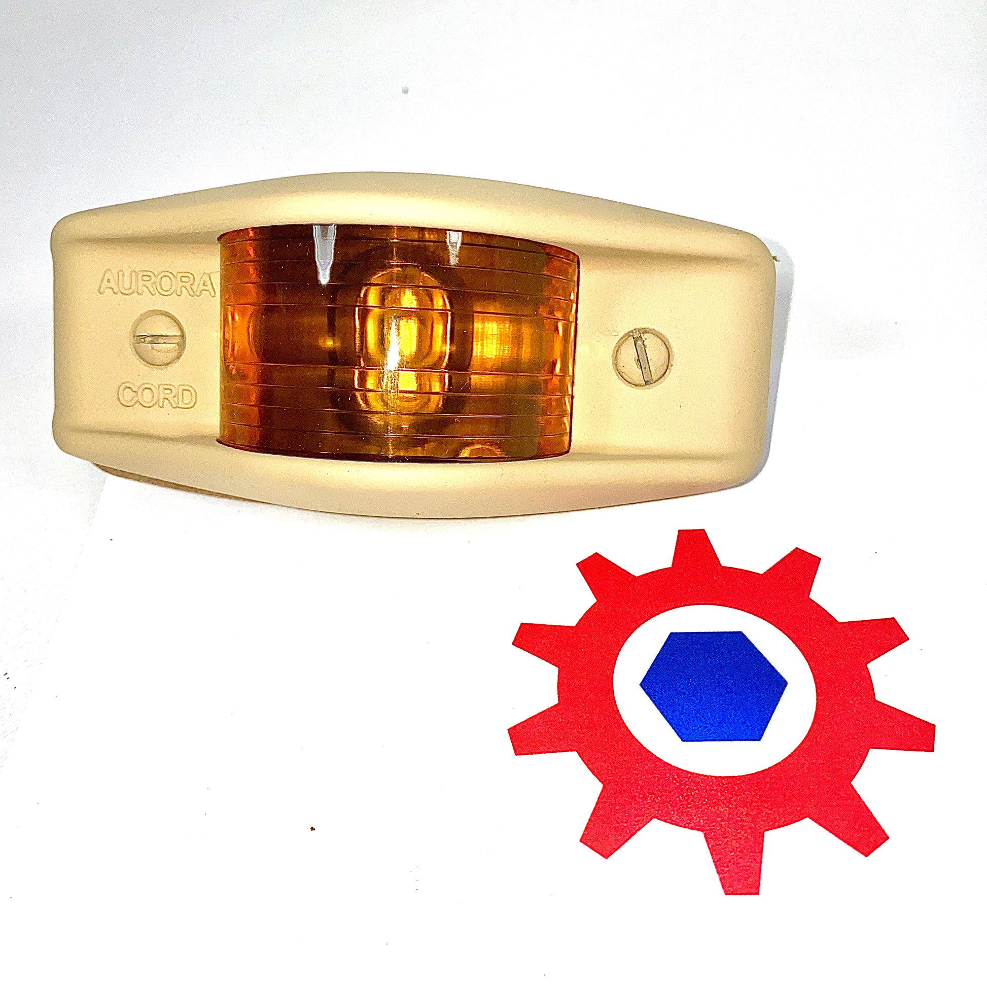 Side Clearance Light,686 Tan Housing , Amber Lens, LED-24V; MS35423-1 w/LED