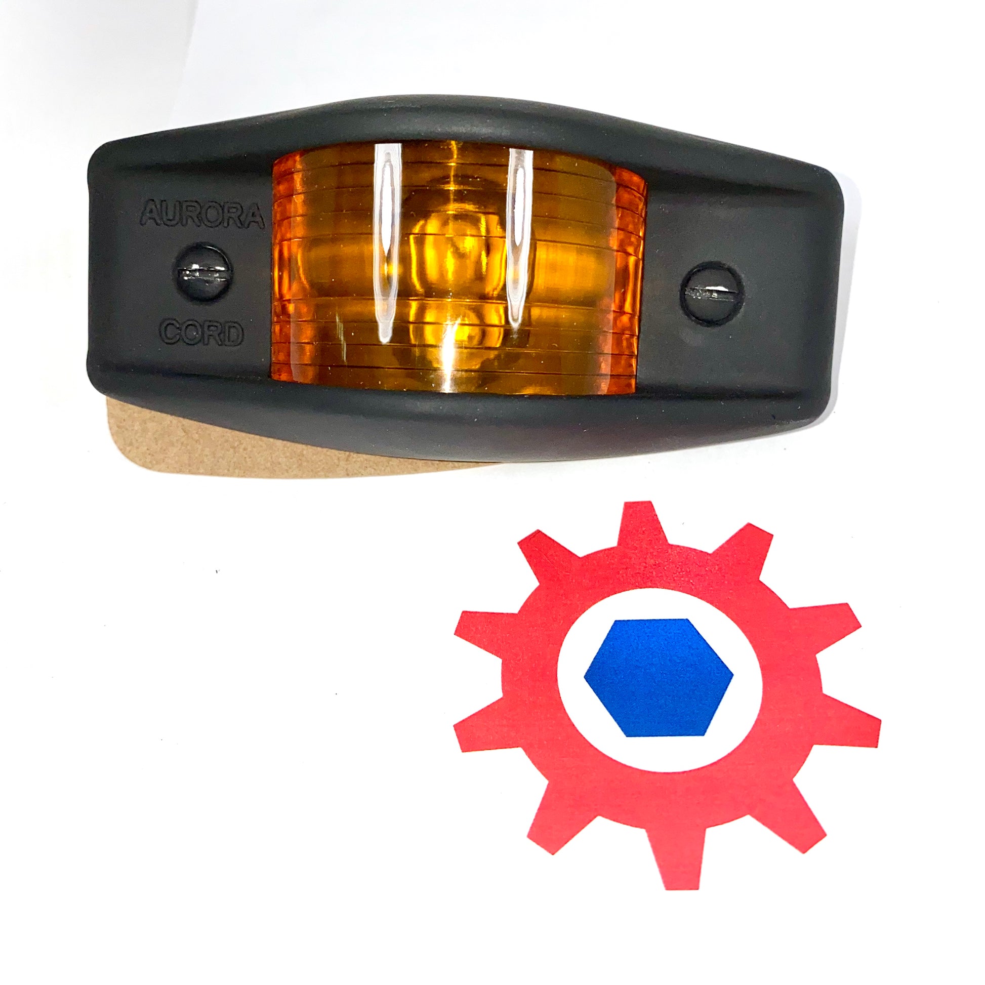 Side Clearance Light, 911 FLAT BLACK Housing , Amber Lens, LED-24V; MS35423-1 w/LED